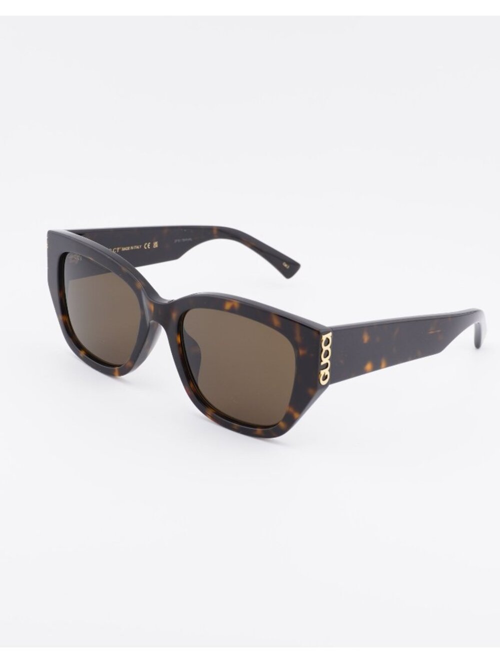 Gucci GG2043SA 002 Sunglasses Havana Square Frame, Brown Lenses